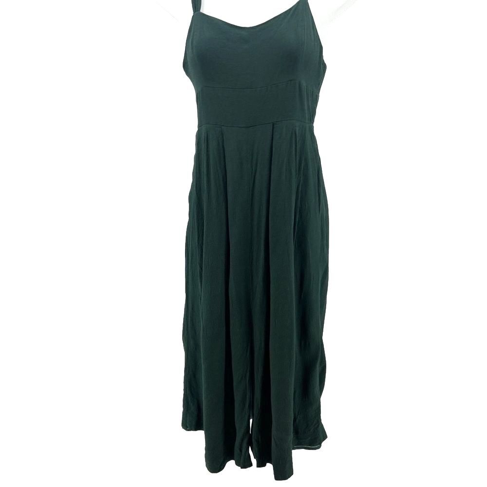 Madewell Tie Strap Elegant Green Midi Dress - Picture 2 of 4